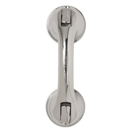 4 In. L ADA Compliant Chrome Plastic Suction Cup Grab Bar